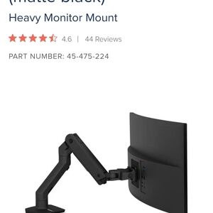 Heavy Monitor Mount - Matte Black